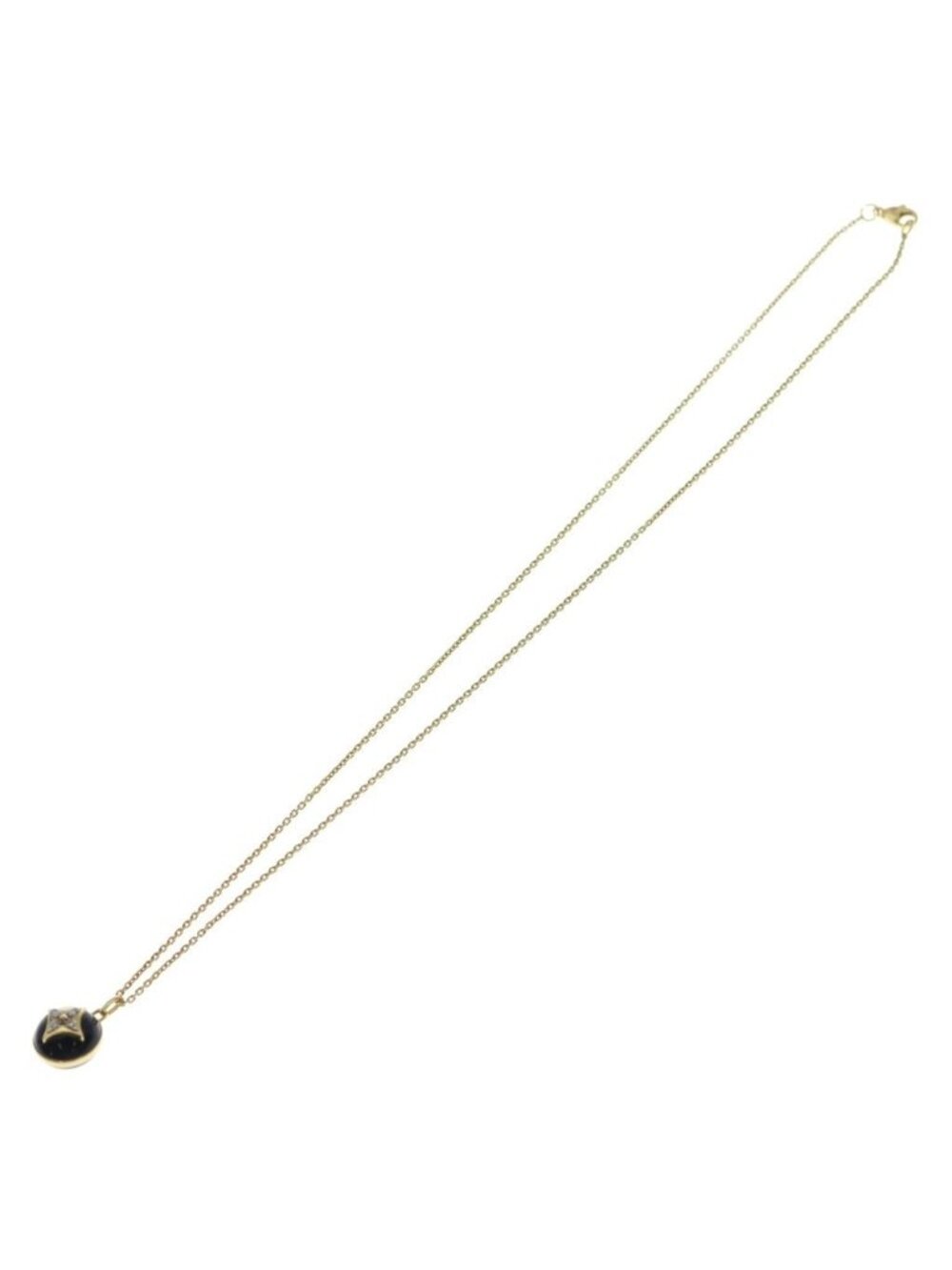 Louis Vuitton Pendentif PM Blossom Diamond Necklace 18k Yellow Gold Black - Picture 2 of 6
